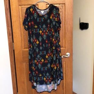 Lularoe XL Slinky Indian Pattern Carly Dress NWOT